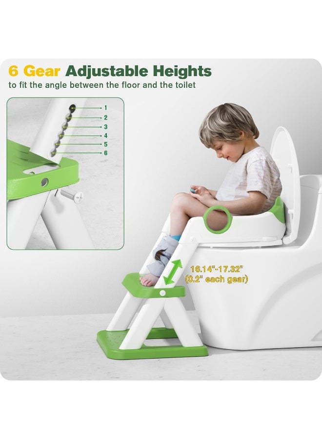 Rabb 1st Toilet Ladder for Children, Upgraded Children's Toilet for Boys and Girls, 2-in-1 Children's Toilet Seat with Stairs, Splash and Non-Slip Running Board - Image 4